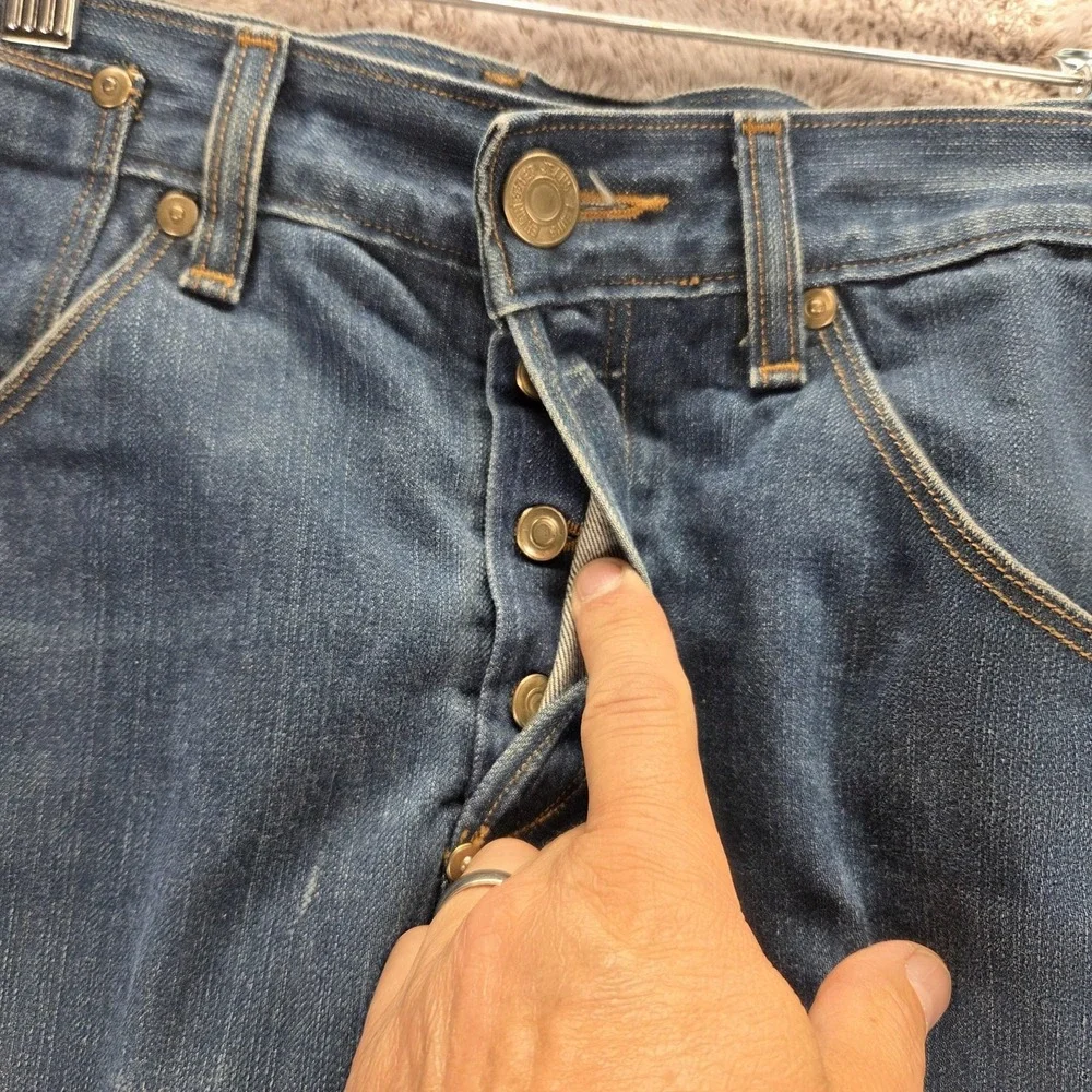 Vintage Levis Engineered Jeans Mens 32x34 Blue Twisted One Pocket Buckle Back